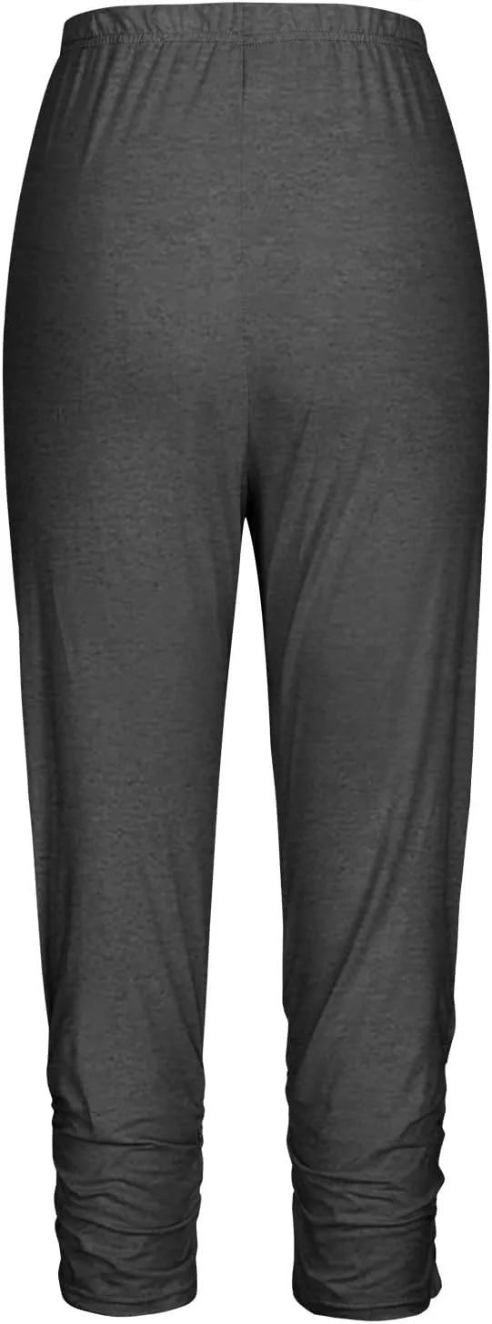 Capri Pants for Women 2025 Summer Casual Capri Leggings Stretch Slimming Workout Yoga Pants Plus Size Leggings