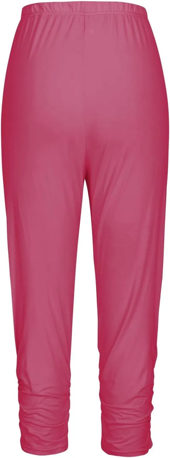 Capri Pants for Women 2025 Summer Casual Capri Leggings Stretch Slimming Workout Yoga Pants Plus Size Leggings