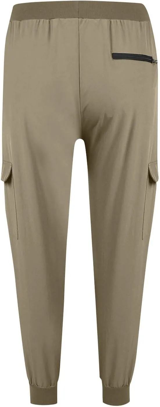 Cargo Joggers for Women Quick Dry Lightweight Hiking Pants with Zipper Pockets Elastic Waist Athletic Workout Pants
