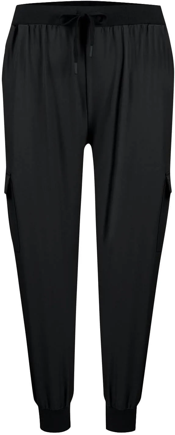Cargo Joggers for Women Quick Dry Lightweight Hiking Pants with Zipper Pockets Elastic Waist Athletic Workout Pants