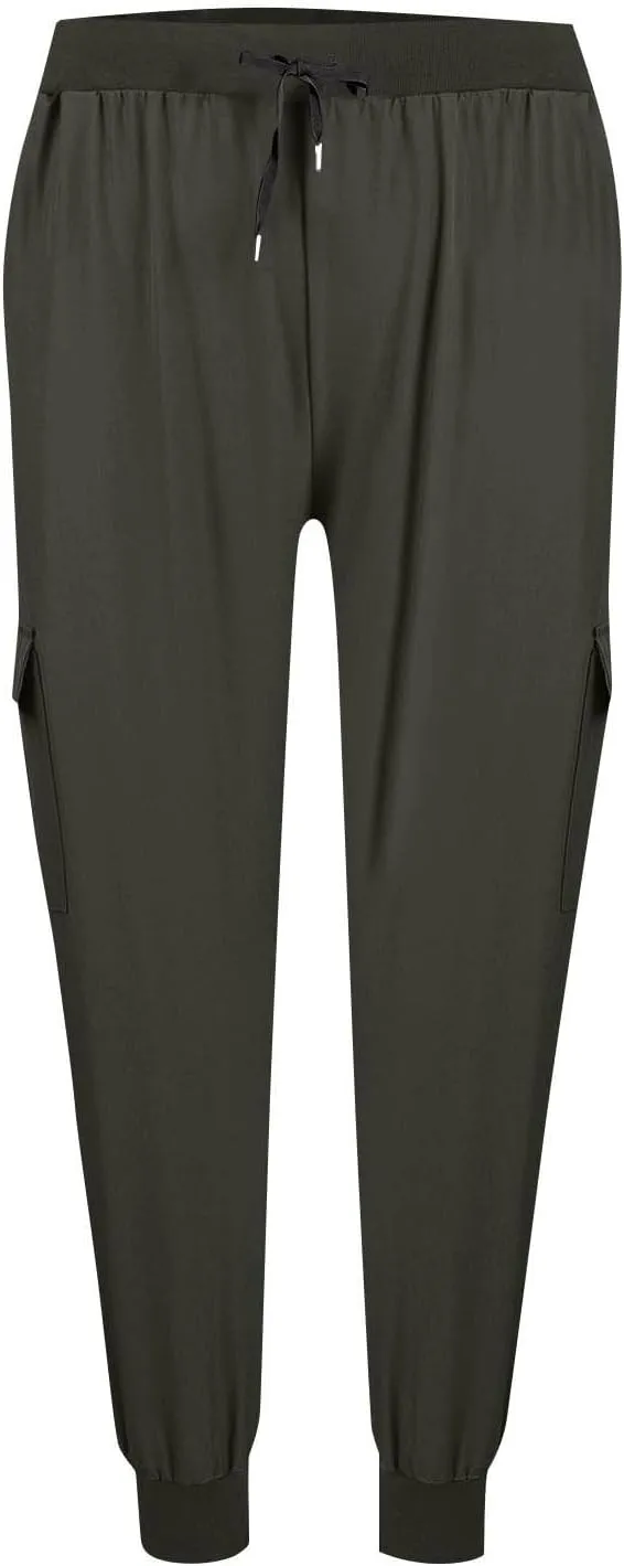Cargo Joggers for Women Quick Dry Lightweight Hiking Pants with Zipper Pockets Elastic Waist Athletic Workout Pants