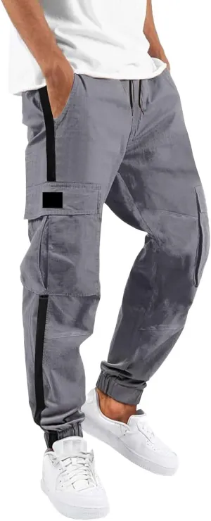 Cargo Pants for Men Solid Casual Multiple Pockets Outdoor Straight Type Long Pants Fitness Cargo Pants Trousers