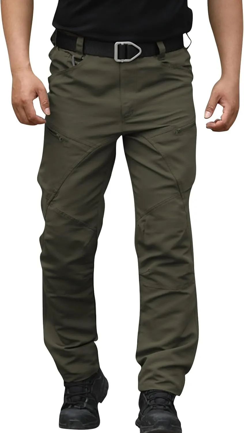 Cargo Pants for Men, Tactic Pants for Men Work Hiking Water Resistant Ripstop Flex Lightweight Outdoor Trousers