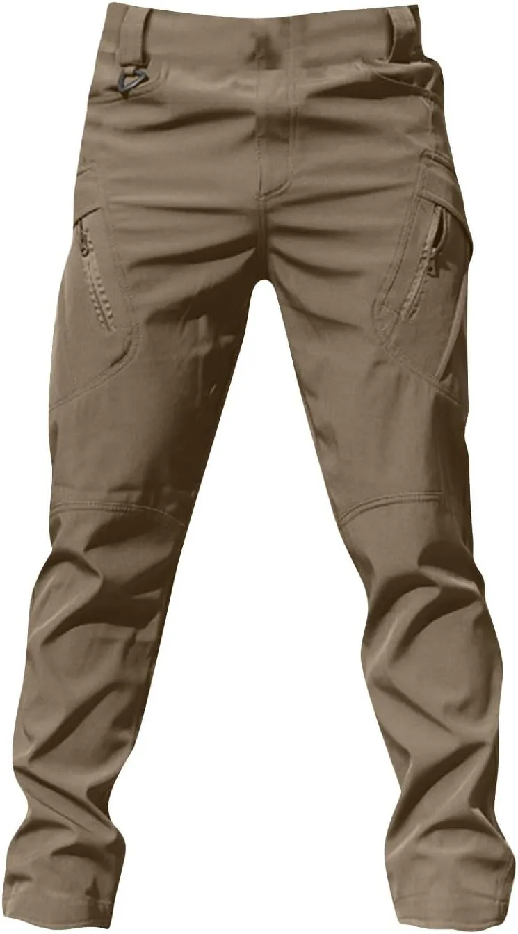 Cargo Pants Men Big and Tall Multi Pockets Jogger Pants Loose Fit Ripstop Hiking Tactic Straight Leg Trousers