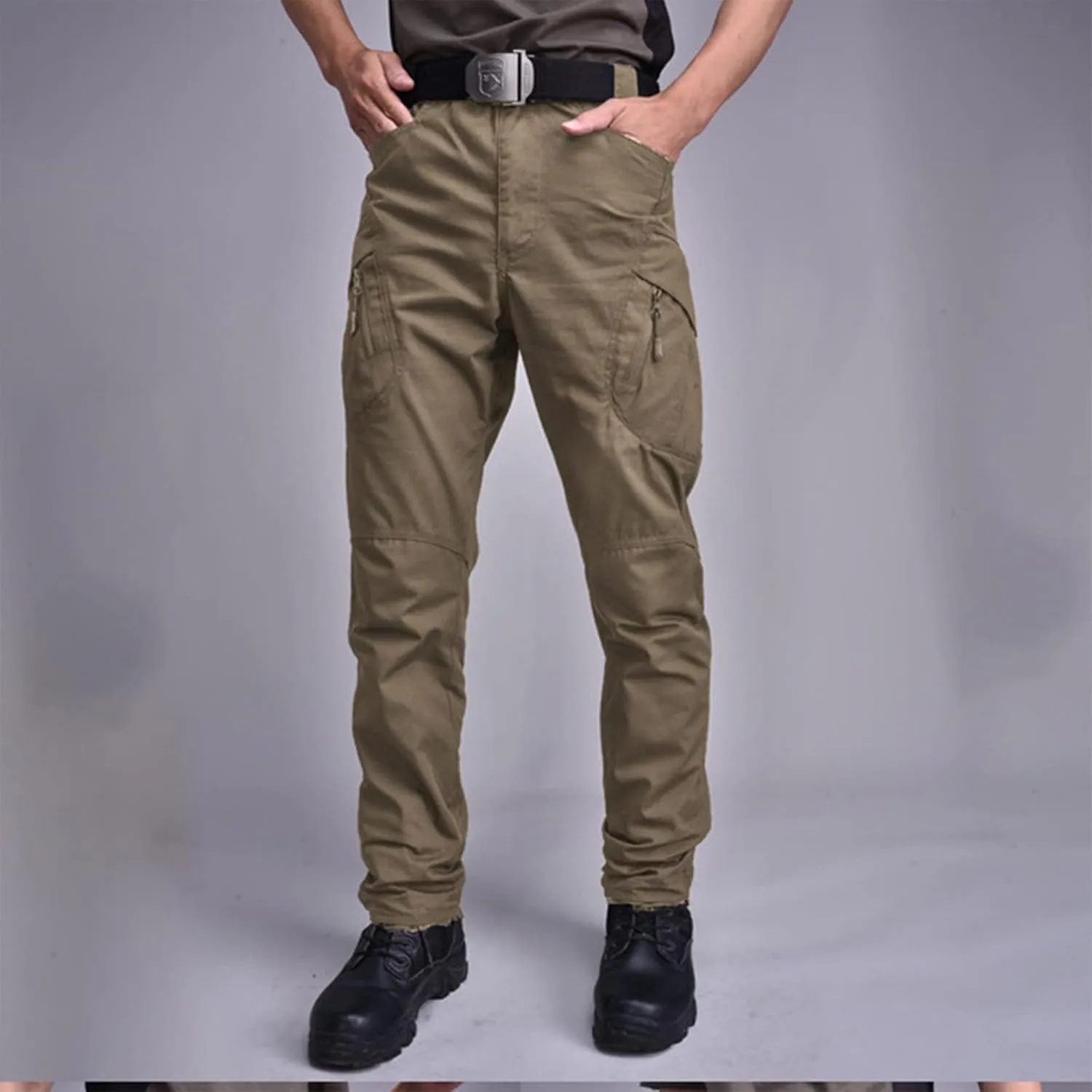 Cargo Pants Men Big and Tall Multi Pockets Jogger Pants Loose Fit Ripstop Hiking Tactic Straight Leg Trousers
