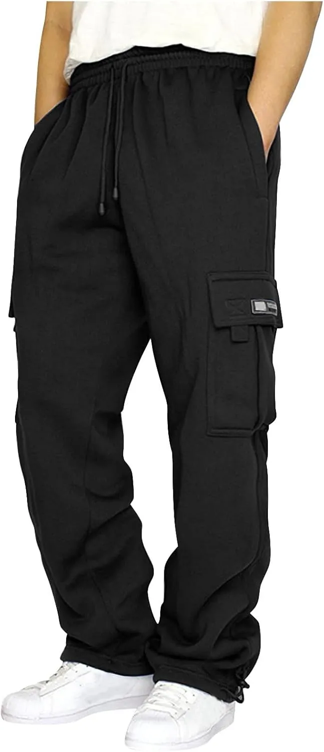 Cargo Work Pant Men Casual Track Lounge Pants Gym Yoga Sweatpant Multiple Pockets Joggers Sweat Pant