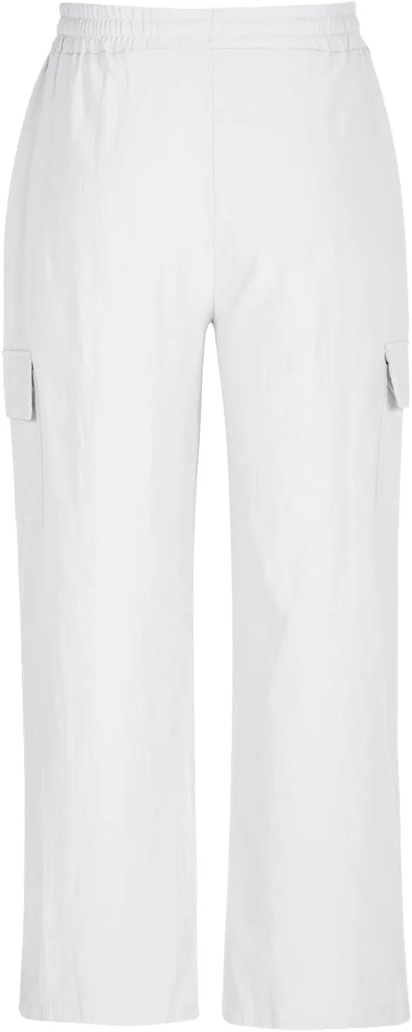 Casual Cargo Pants for Men Elastic Waist Drawstring Workout Gym Pants with Pockets Loose Fit Comfy Sweatpants