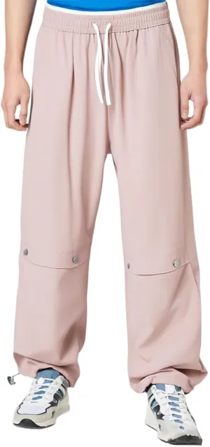 Casual Pants for Men Baggy Fit Plus Size Trousers Straight Wide Leg Elastic Waist Drawstring Summer Sweatpants