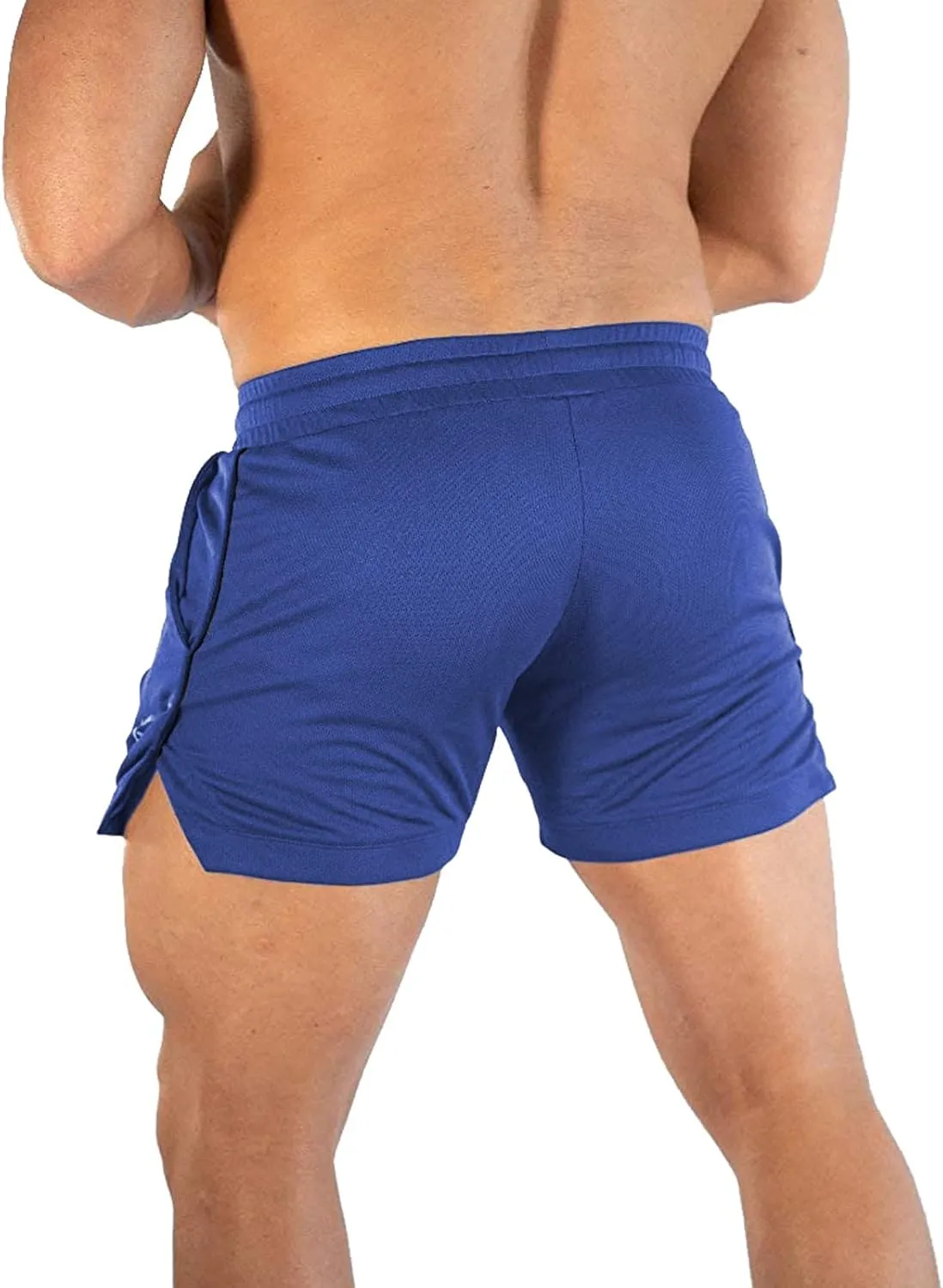 CEHT Mens Workout Running Shorts Lightweight Athletic Gym Shorts with Zipper Pockets