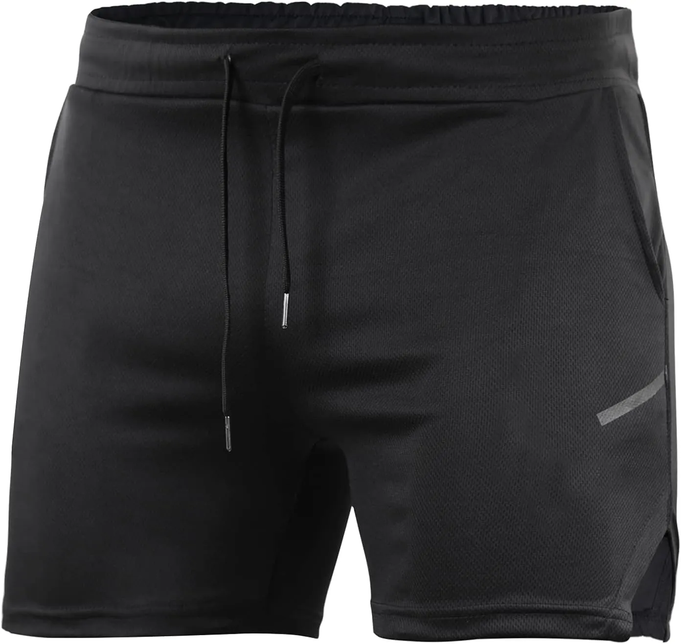 CEHT Mens Workout Running Shorts Lightweight Athletic Gym Shorts with Zipper Pockets