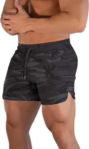 CEHT Mens Workout Running Shorts Lightweight Athletic Gym Shorts with Zipper Pockets