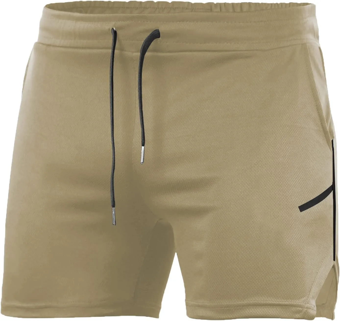 CEHT Mens Workout Running Shorts Lightweight Athletic Gym Shorts with Zipper Pockets