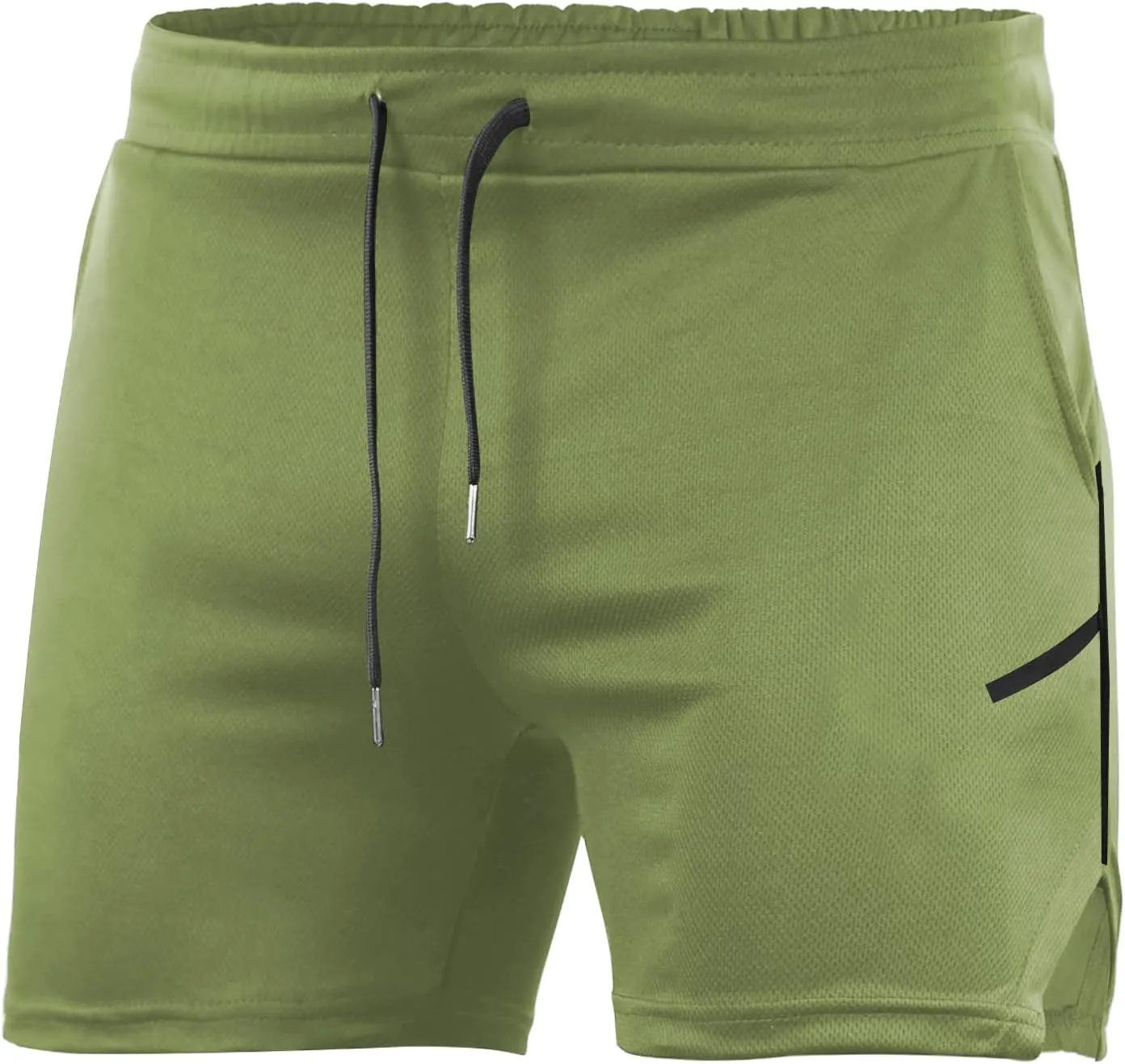 CEHT Mens Workout Running Shorts Lightweight Athletic Gym Shorts with Zipper Pockets