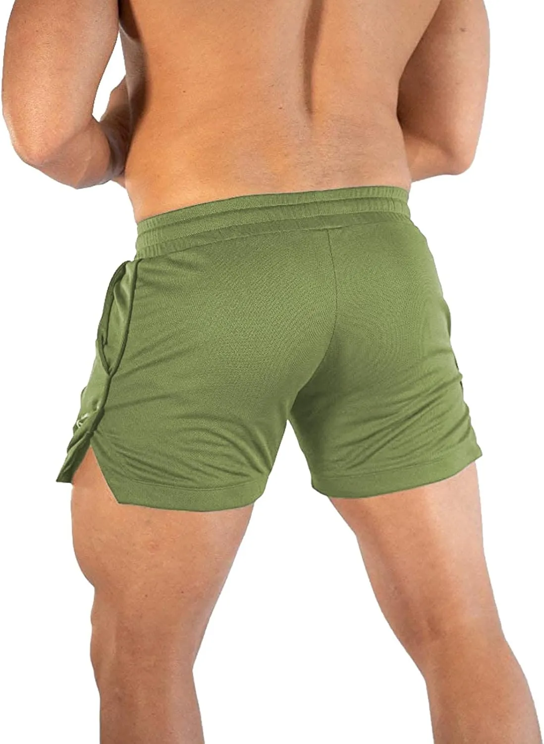 CEHT Mens Workout Running Shorts Lightweight Athletic Gym Shorts with Zipper Pockets