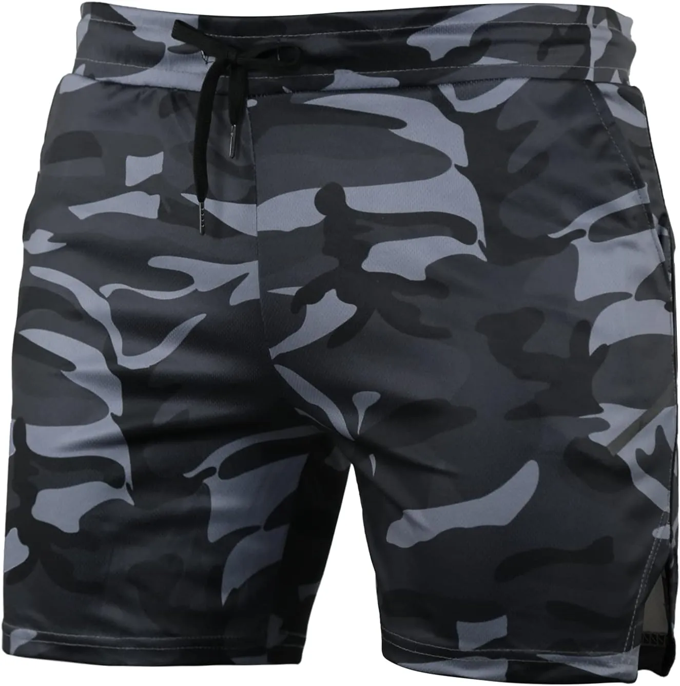 CEHT Mens Workout Running Shorts Lightweight Athletic Gym Shorts with Zipper Pockets