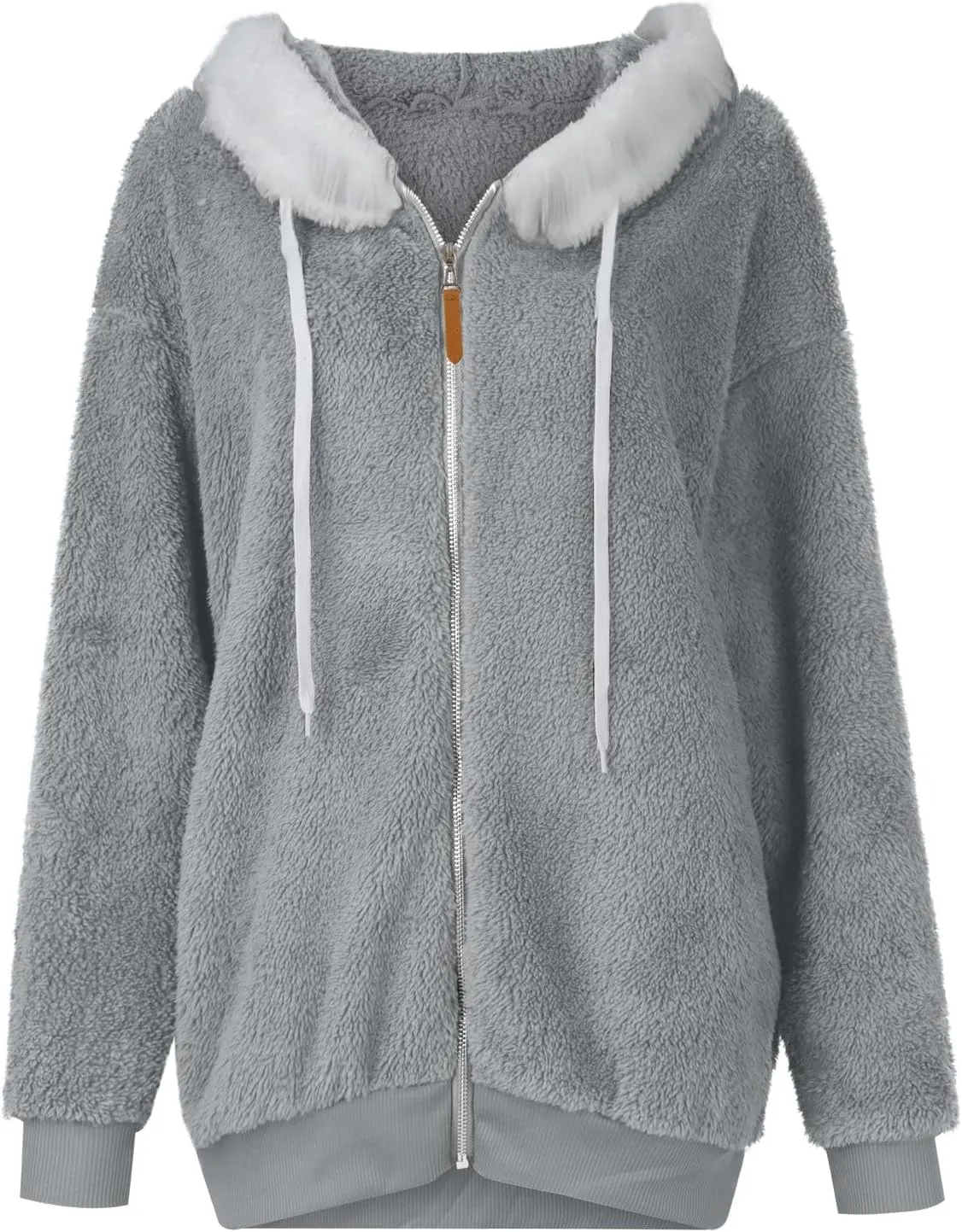 ChicCrate Winter Jackets For Women Zip Up Fleece Jacket Fuzzy Fashion Cardigan Warm Clothes Sherpa Plaid Coat