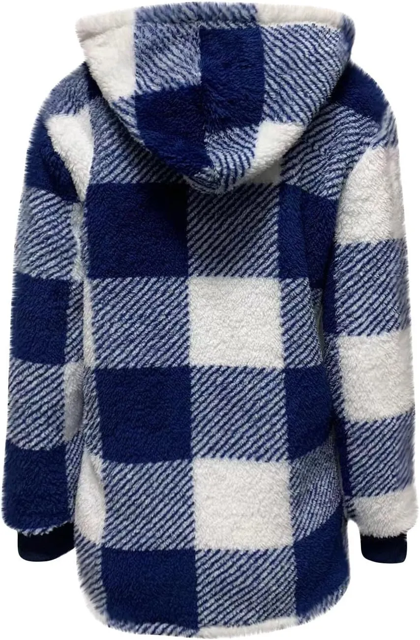 ChicCrate Womens Flannel Shacket Jacket Casual Plaid Long Sleeve Shirt Trendy Oversized Coats Fall Clothes Winter Outfit 2025