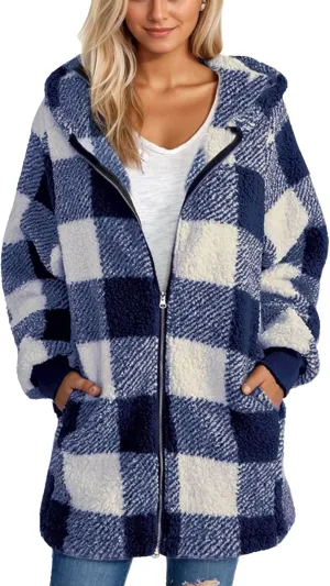 ChicCrate Womens Flannel Shacket Jacket Casual Plaid Long Sleeve Shirt Trendy Oversized Coats Fall Clothes Winter Outfit 2025
