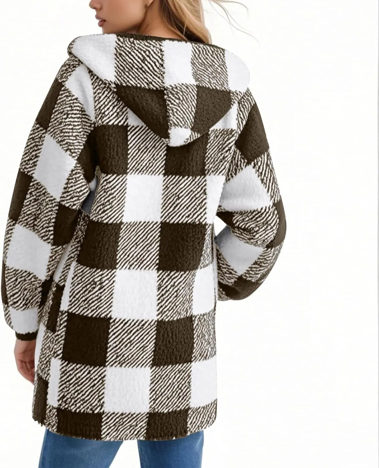 ChicCrate Womens Flannel Shacket Jacket Casual Plaid Long Sleeve Shirt Trendy Oversized Coats Fall Clothes Winter Outfit 2025