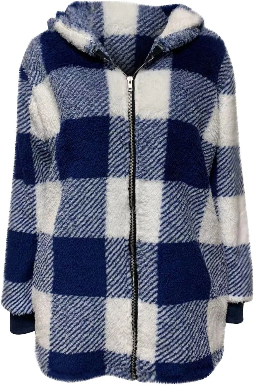 ChicCrate Womens Flannel Shacket Jacket Casual Plaid Long Sleeve Shirt Trendy Oversized Coats Fall Clothes Winter Outfit 2025