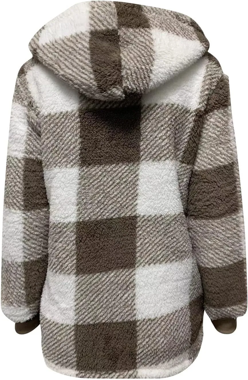 ChicCrate Womens Flannel Shacket Jacket Casual Plaid Long Sleeve Shirt Trendy Oversized Coats Fall Clothes Winter Outfit 2025