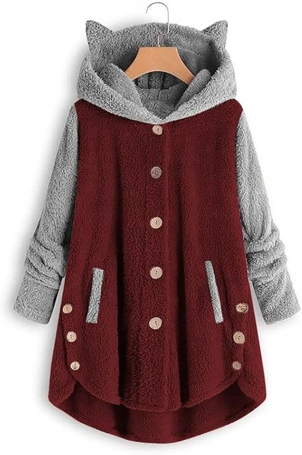 ChicCrate Womens Jacket Warm Fleece Teddy Fuzzy Wool Biker Fur Jackets Coats Loose Sherpa Outerwear Cardigan