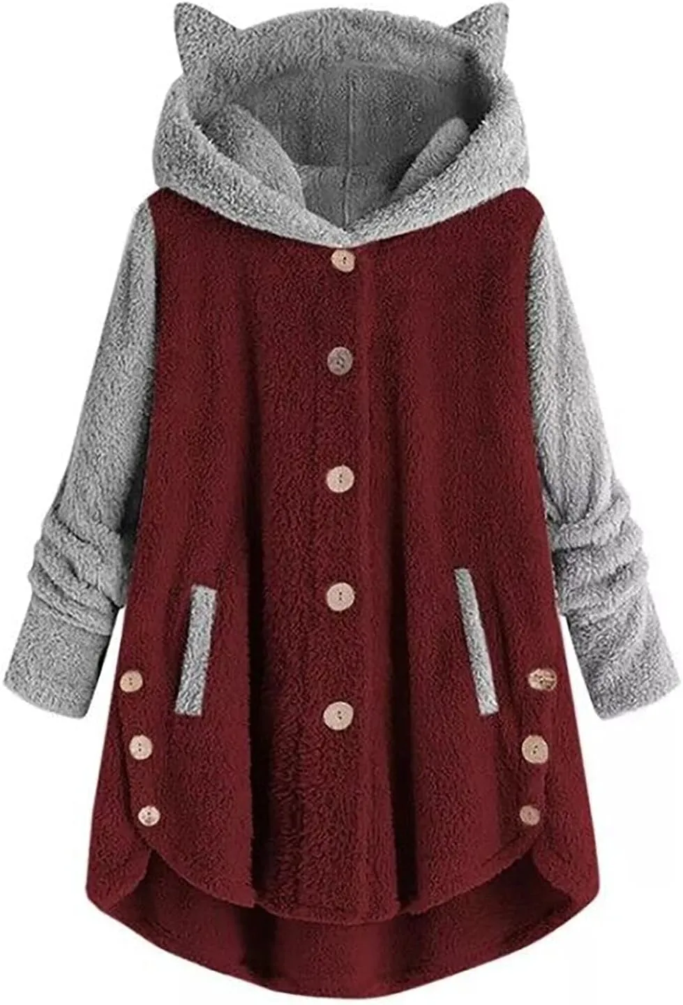 ChicCrate Womens Jacket Warm Fleece Teddy Fuzzy Wool Biker Fur Jackets Coats Loose Sherpa Outerwear Cardigan