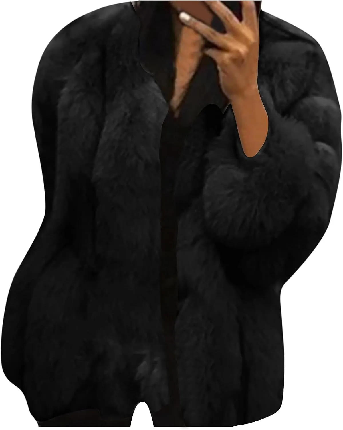 ChicCrate Women's Winter Coat 2025 Sherpa Fleece Shearling Trendy Jackets Warm Clothes Oversized Open Front Cardigan Outwear