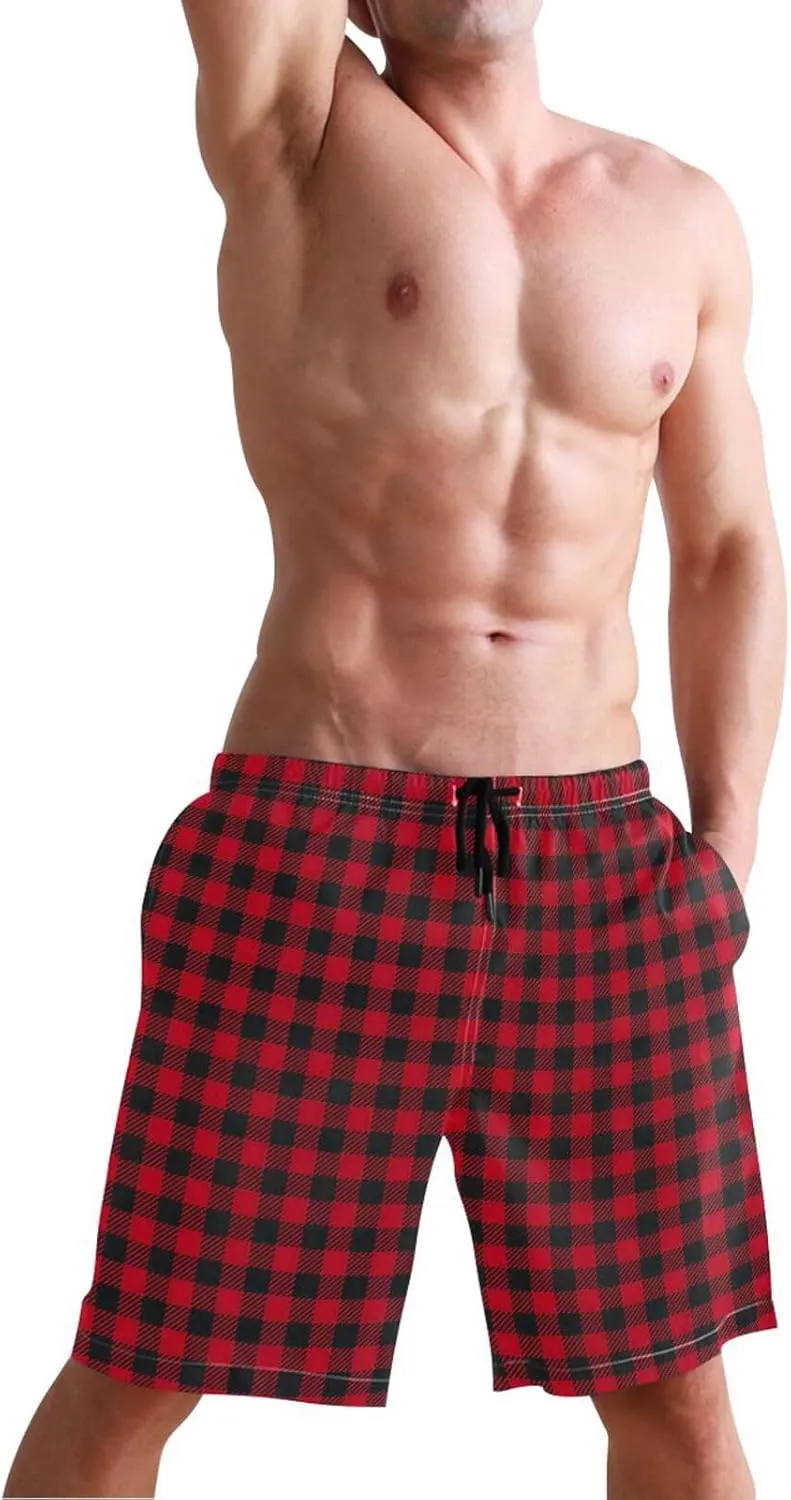 CHIFIGNO Starry Night Blue Mens Swimming Shorts, Small Swim Pants for Men, Swim Pants for Men