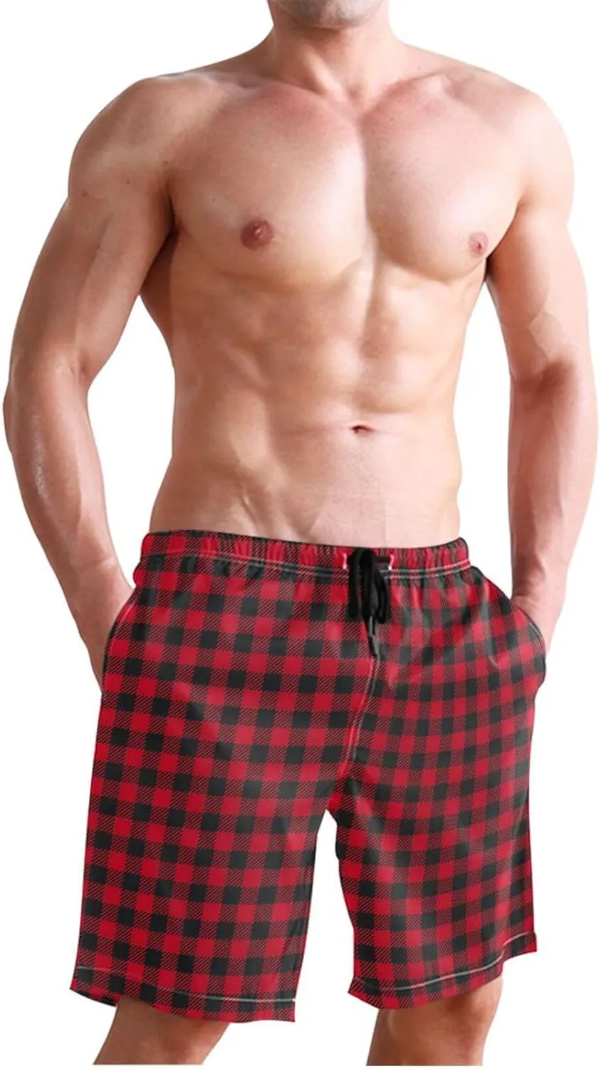 CHIFIGNO Starry Night Blue Mens Swimming Shorts, Small Swim Pants for Men, Swim Pants for Men