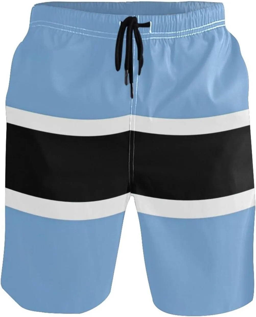CHIFIGNO Teal Boho Spots Cream Swimming Shorts Men, Small Quick Dry Beach Shorts, Swimshorts for Men