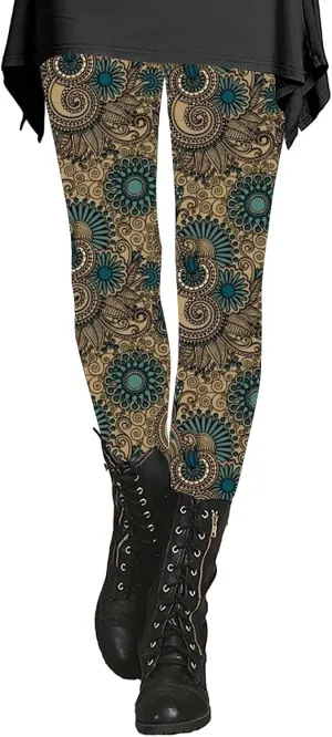 Christmas Tree Leggings for Women Warm Patterned Tights for Women Gym Pants for Woman
