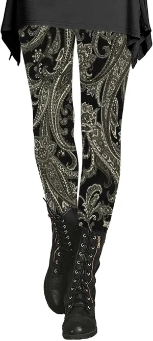 Christmas Tree Leggings for Women Warm Patterned Tights for Women Gym Pants for Woman