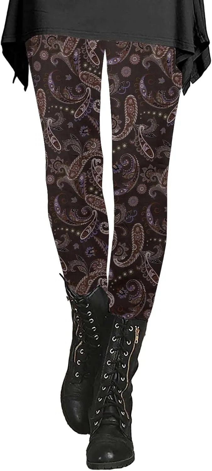 Christmas Tree Leggings for Women Warm Patterned Tights for Women Gym Pants for Woman