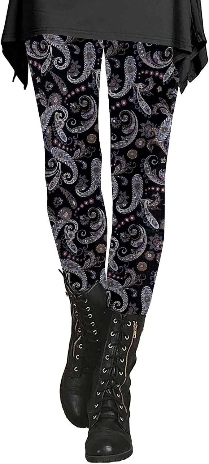 Christmas Tree Leggings for Women Warm Patterned Tights for Women Gym Pants for Woman