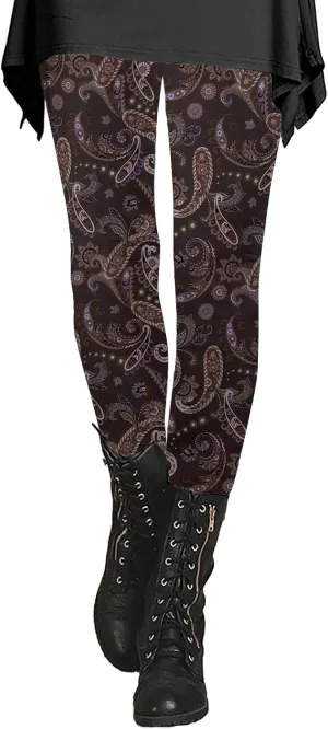 Christmas Tree Leggings for Women Warm Patterned Tights for Women Gym Pants for Woman
