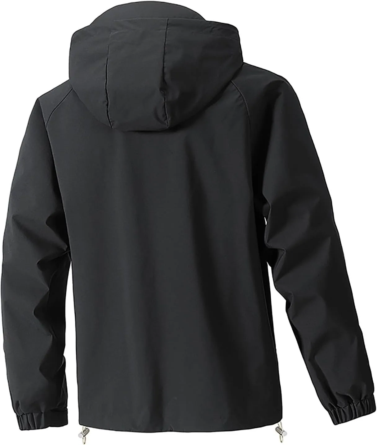 Classic Hooded Rain Jacket For Men Fashion 2024 Soft Hiking Zippered Waterproof Jackets Coat Windbreaker Outwear
