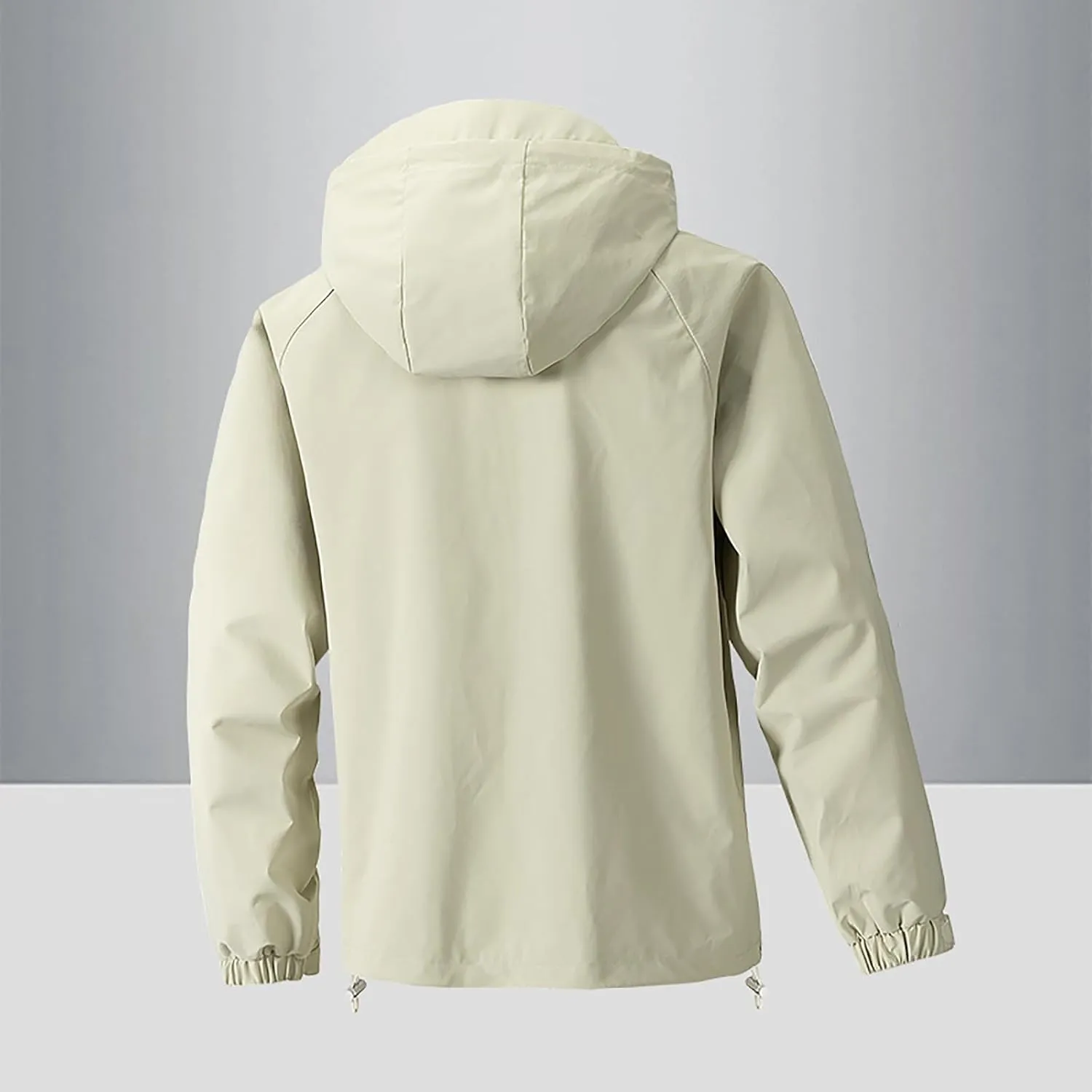 Classic Hooded Rain Jacket For Men Fashion 2024 Soft Hiking Zippered Waterproof Jackets Coat Windbreaker Outwear