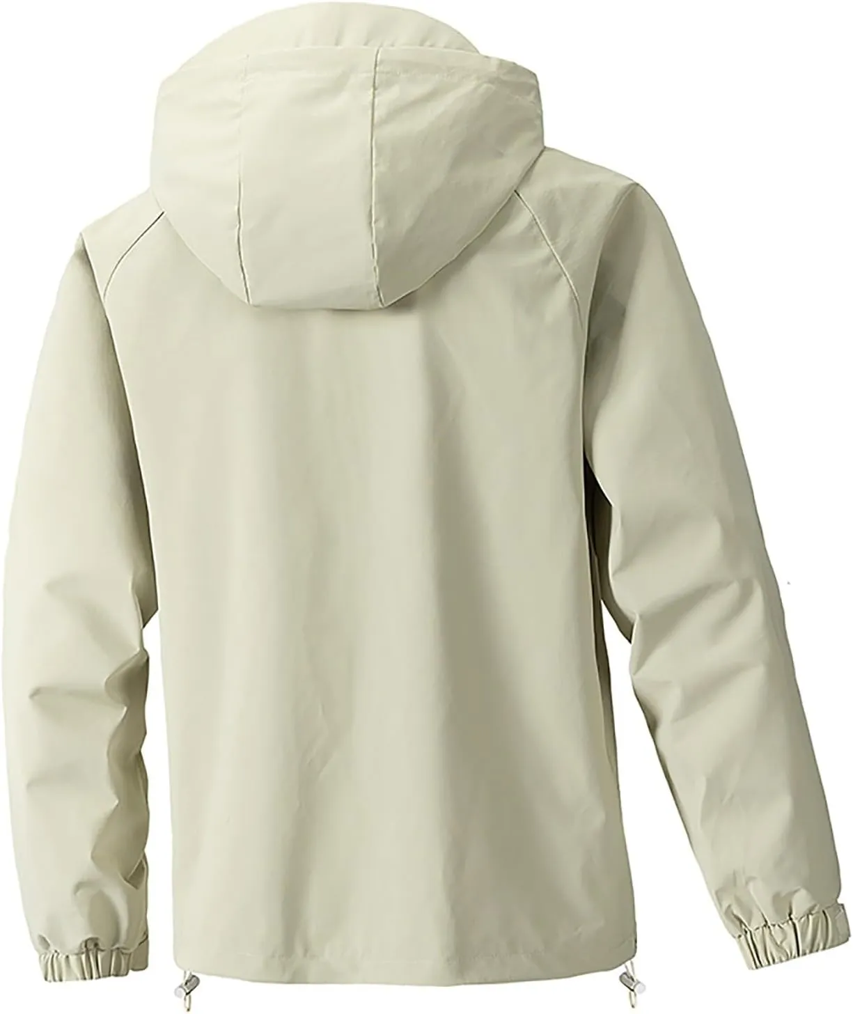 Classic Hooded Rain Jacket For Men Fashion 2024 Soft Hiking Zippered Waterproof Jackets Coat Windbreaker Outwear