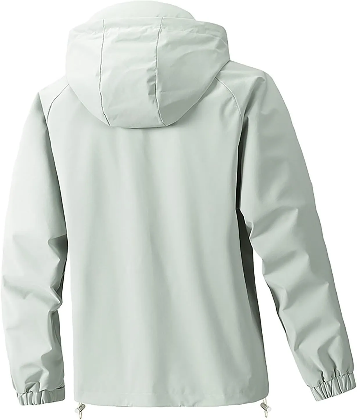 Classic Hooded Rain Jacket For Men Fashion 2024 Soft Hiking Zippered Waterproof Jackets Coat Windbreaker Outwear