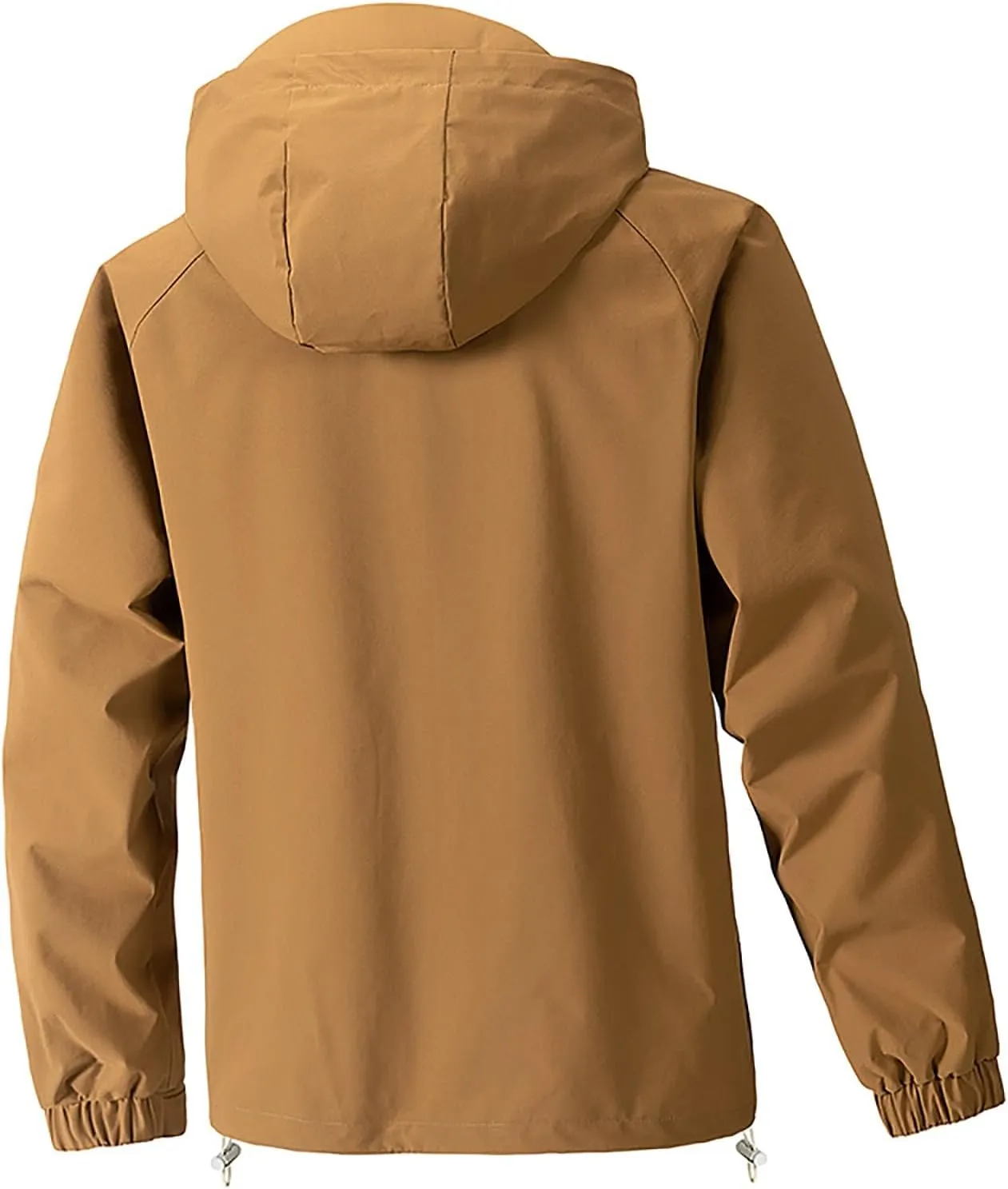 Classic Hooded Rain Jacket For Men Fashion 2024 Soft Hiking Zippered Waterproof Jackets Coat Windbreaker Outwear