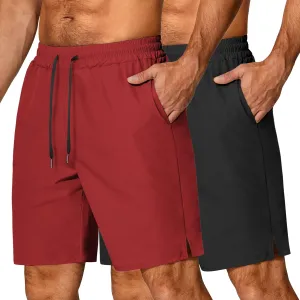 COOFANDY Men's Athletic Running Shorts Quick Dry Lightweight Gym Workout Training Sports Shorts with Pockets