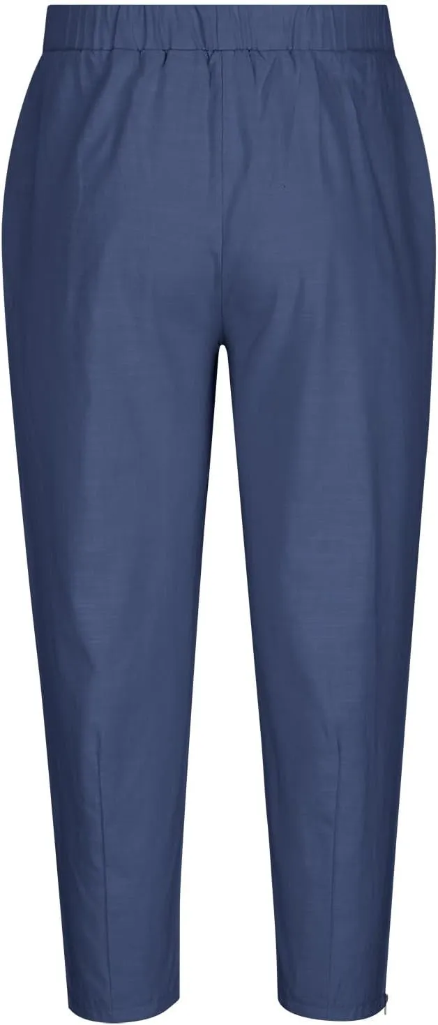 Cotton Linen Capris Pants for Men Drawstring Elastic Waist Side Zipper Casual Pants Athletic Gym Pants with Pocket