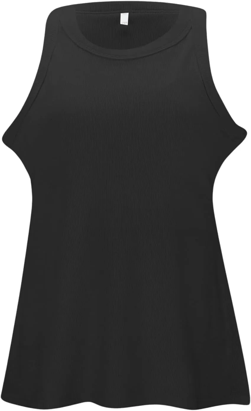 Cotton Shelf Bra Camisole Tops for Women Round Neck Comfy Y2K Vest Summer Layering Tank Summer Outfits Cami Shirt