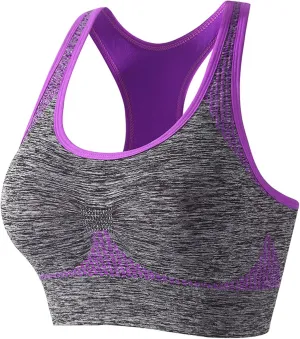 Cotton Sports Bras for Women High Support Large Bust Shockproof Gathering Wirefree No Underwire Quick Dry Underwear