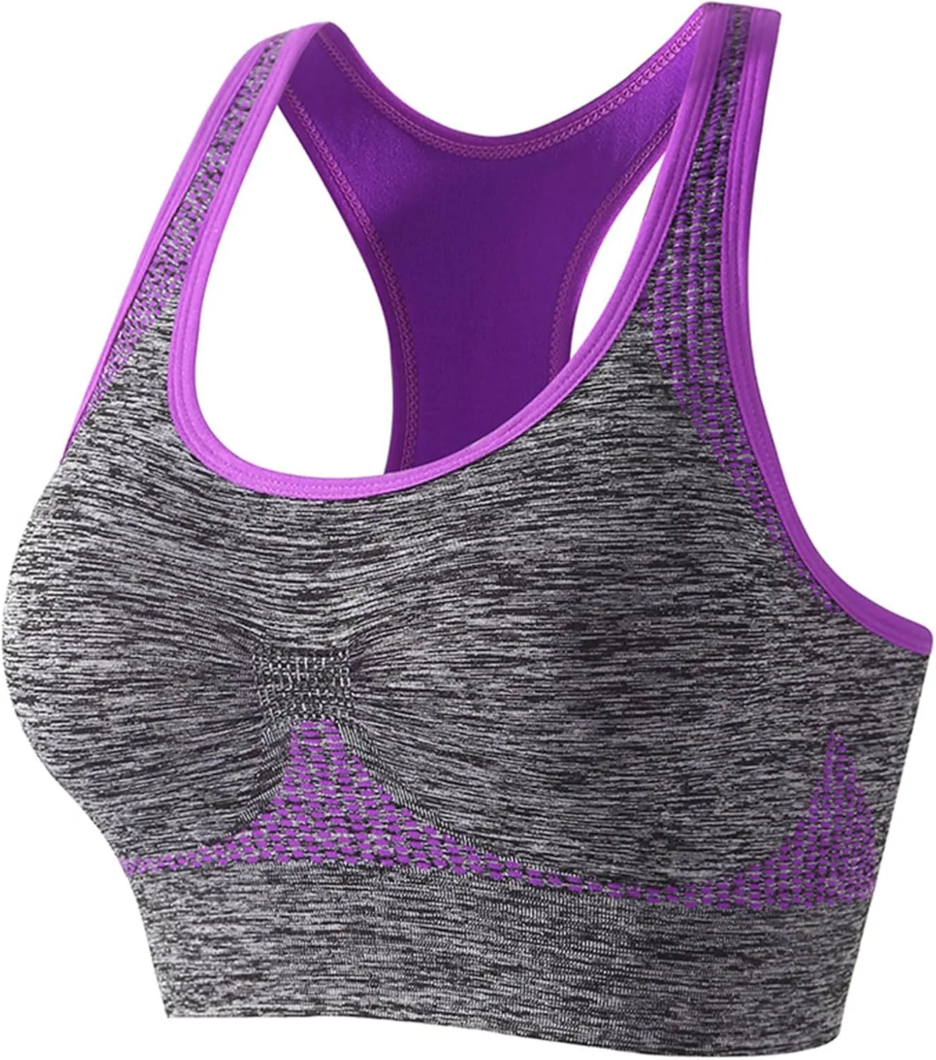 Cotton Sports Bras for Women High Support Large Bust Shockproof Gathering Wirefree No Underwire Quick Dry Underwear