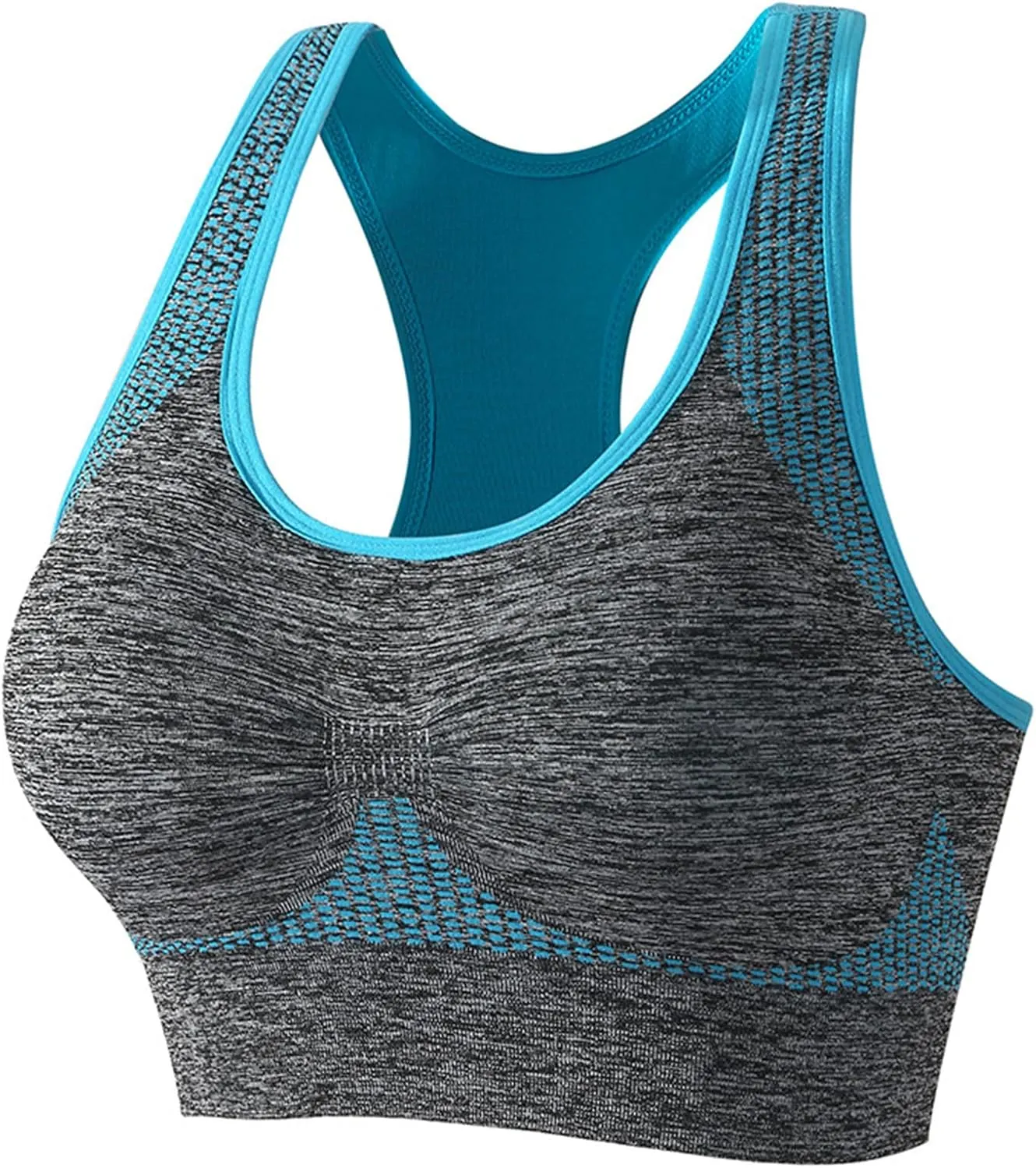 Cotton Sports Bras for Women High Support Large Bust Shockproof Gathering Wirefree No Underwire Quick Dry Underwear