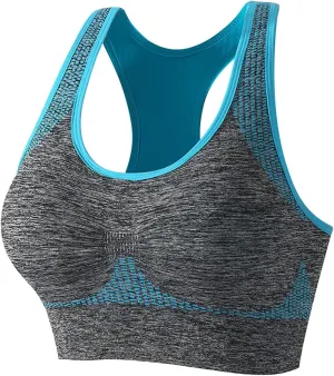 Cotton Sports Bras for Women High Support Large Bust Shockproof Gathering Wirefree No Underwire Quick Dry Underwear