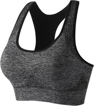Cotton Sports Bras for Women High Support Large Bust Shockproof Gathering Wirefree No Underwire Quick Dry Underwear