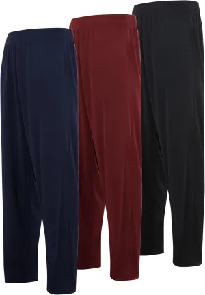 DARESAY 3 Pack: Mens Athletic Pants with Pockets, Mens Sweatpants, Mens Joggers with Pockets (Up to 3XL)